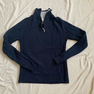 Blue Quarter Zip Men’s Sweater